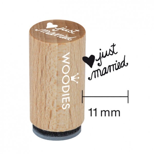 Mini Woodies Stempel - Just married