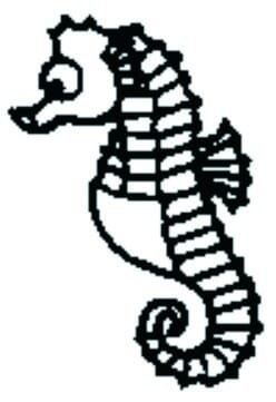 Perma Stempel Holzstempel - Seepferd