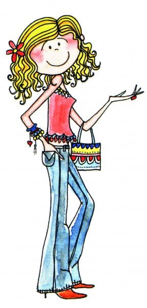 Penny Black Holzstempel - Lady mit Jeans