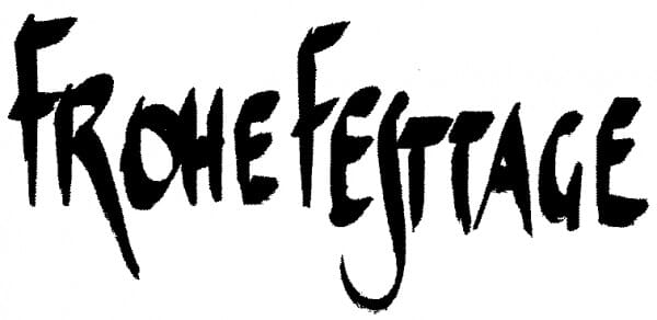 Text: Frohe Festtage - F 5323