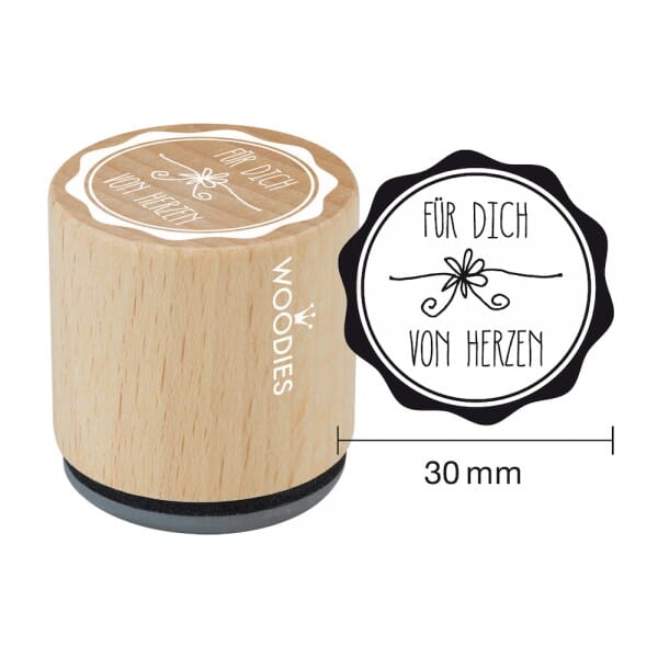 Woodies Stempel - Für Dich von Herzen
