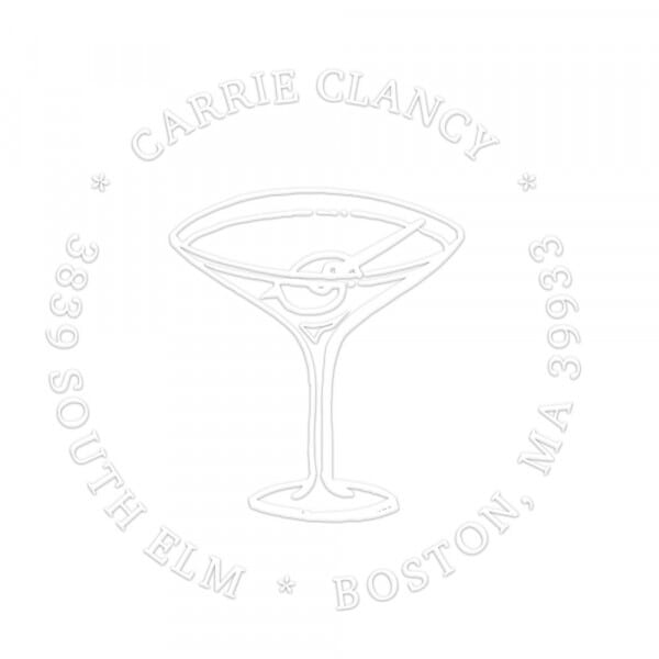 Monogramm-Prägezange rund - Cocktail