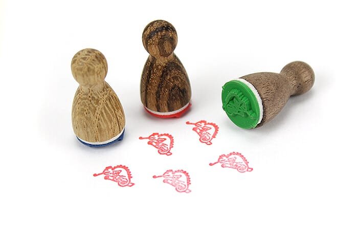 Mini Tampon En Bois Stemplino – Motif Orque 12 Mm – Certifié FSC – Idéal Pour Bricolage, Scrapbooking, Bullet Journal