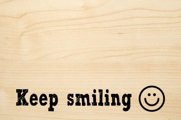 Holzgrusskarte - Sonstige - Keep smiling