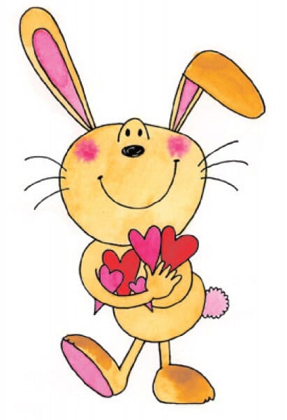 Penny Black Holzstempel - Hase mit Herzen