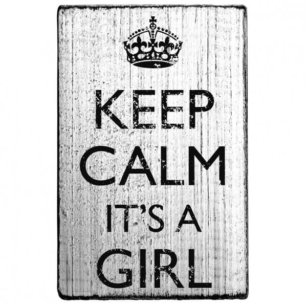 Vintage Stamp Keep calm it's a girl