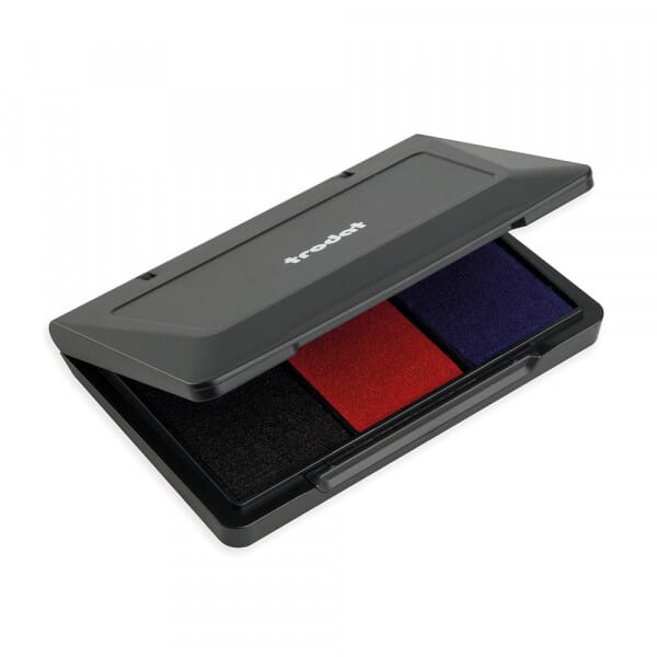Trodat Handstempelkissen 9051 3-farbig schwarz/blau/rot