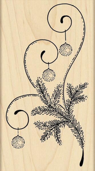 Tannenzweig mit Weihnachtskugeln - 4269 K