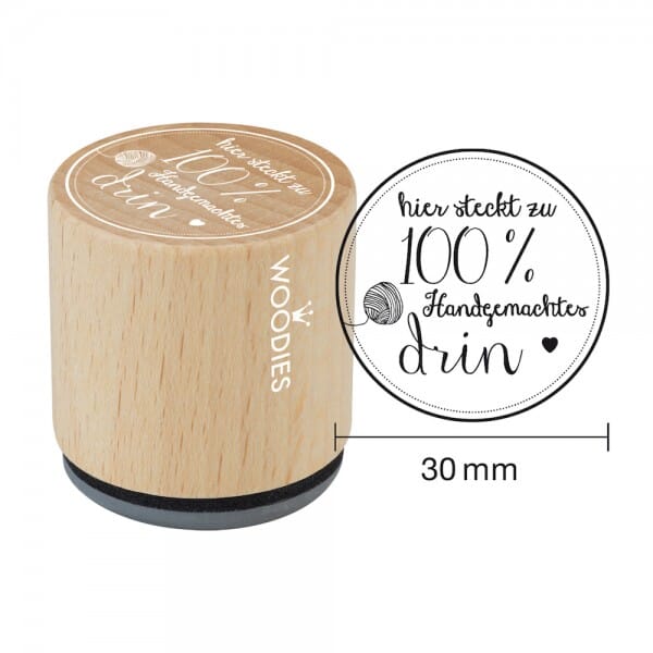 Woodies Stempel - Hier steckt zu 100% handgemacht