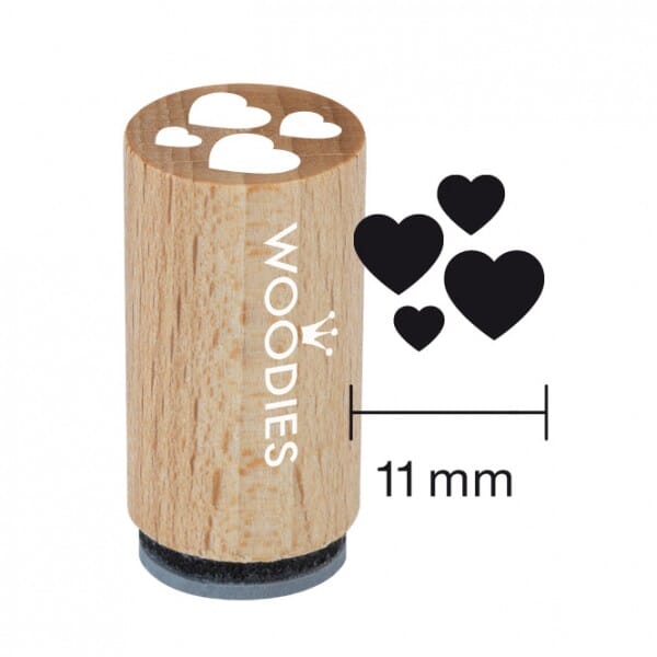 Mini Woodies Stempel - Herzen