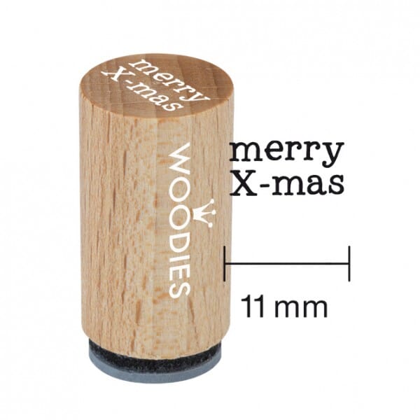 Mini Woodies Stempel - Merry X-mas