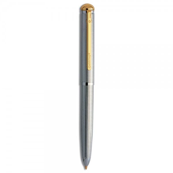 Goldring Grandomatic Kugelschreiberstempel Karodekor Verchromt