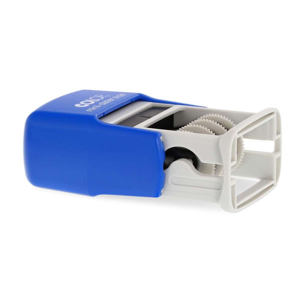 Timbro Datario COLOP Mini Dater S 120 - Data In Tedesco Formato 25 NOV 2025, Inchiostro Blu, Dimensioni 6x5x2cm