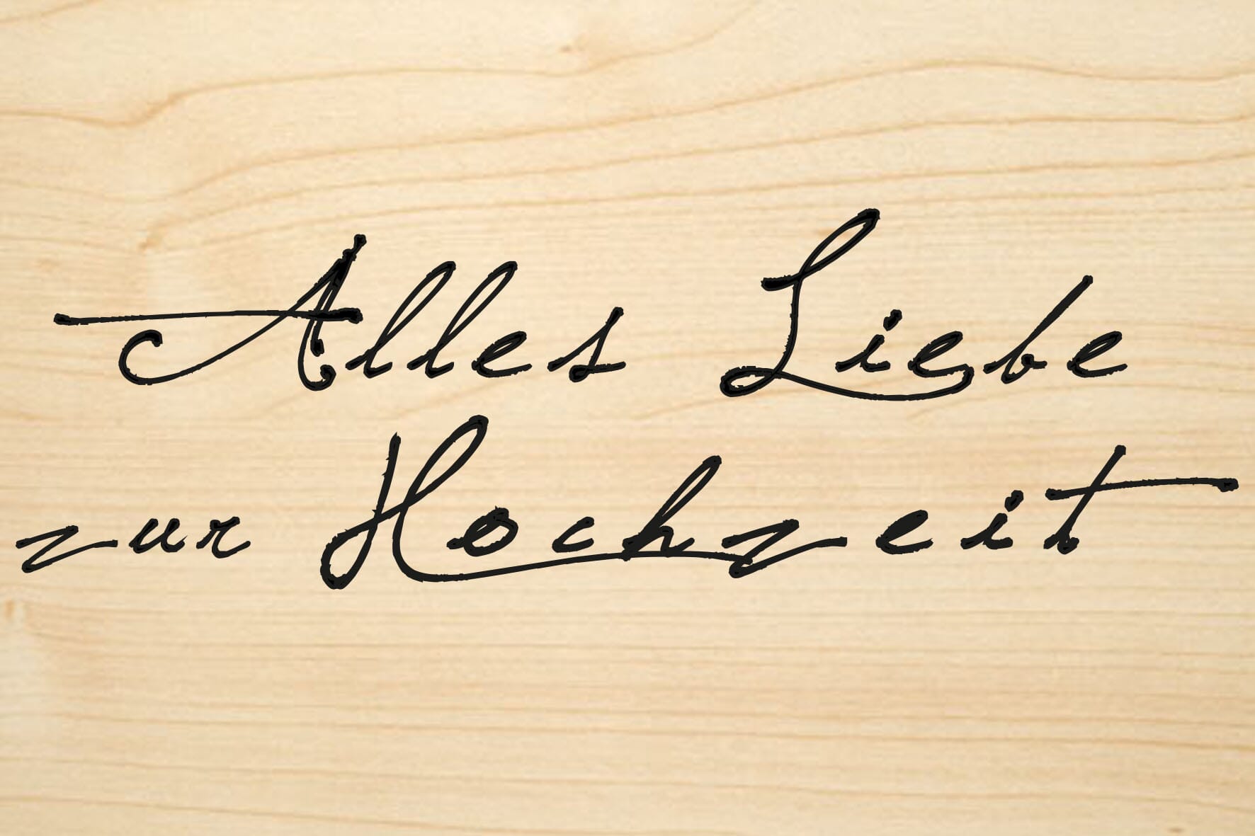 Holzgrusskarte: Alles Liebe zur Hochzeit | stempel-versand.ch