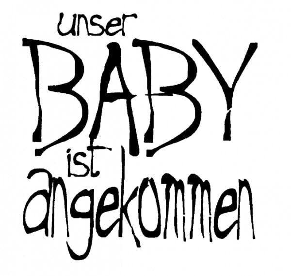 Perma Stempel Holzstempel - Unser BABY ist angekommen (Design 2)
