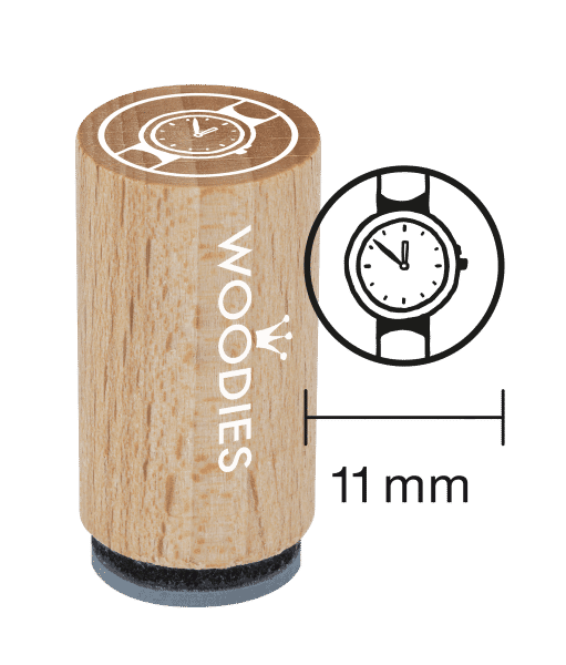 Mini Woodies Stempel - Uhr