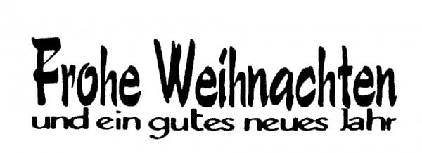 Text: Frohe Weihnachten und ein gutes neues Jahr - E 4